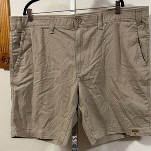The Foundry Supply Co. Men's Tan Flat Front Shorts